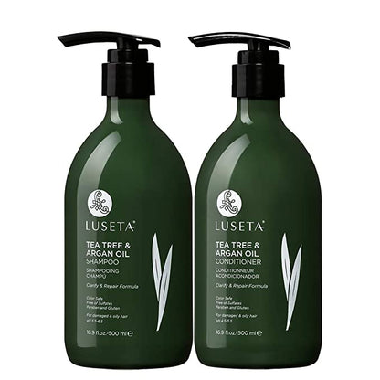 Luseta Tea Tree &amp; Argan Oil Detangling Shampoo &amp; Conditioner Set - Scentbar