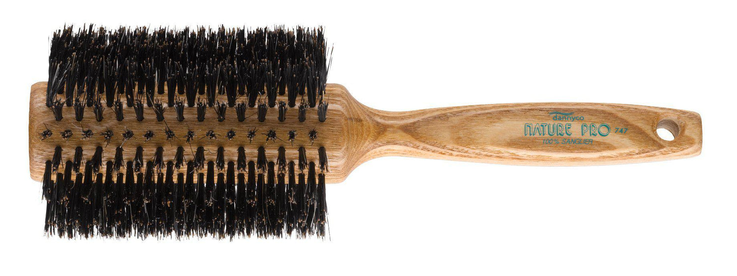Nature Pro Circular Oak Wood Brush With Boar Bristles, Medium, Ten Rows - Scentbar