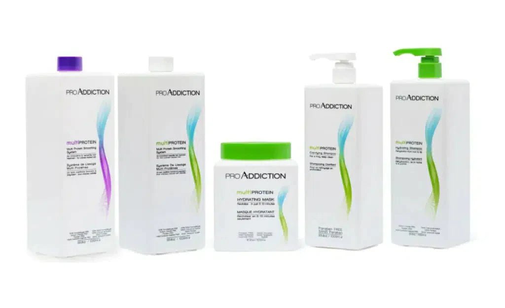 Pro Addiction Treatment Purple,White 1000ml ,Shampoo, Conditioner, Mask Set Of 5 Pieces - Scentbar
