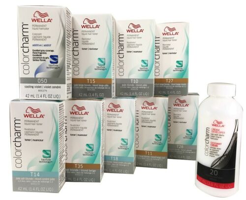 Wella Color Charm Liquid Hair Toner (Choose from 9 colors) with 20 volume developer 107 ml