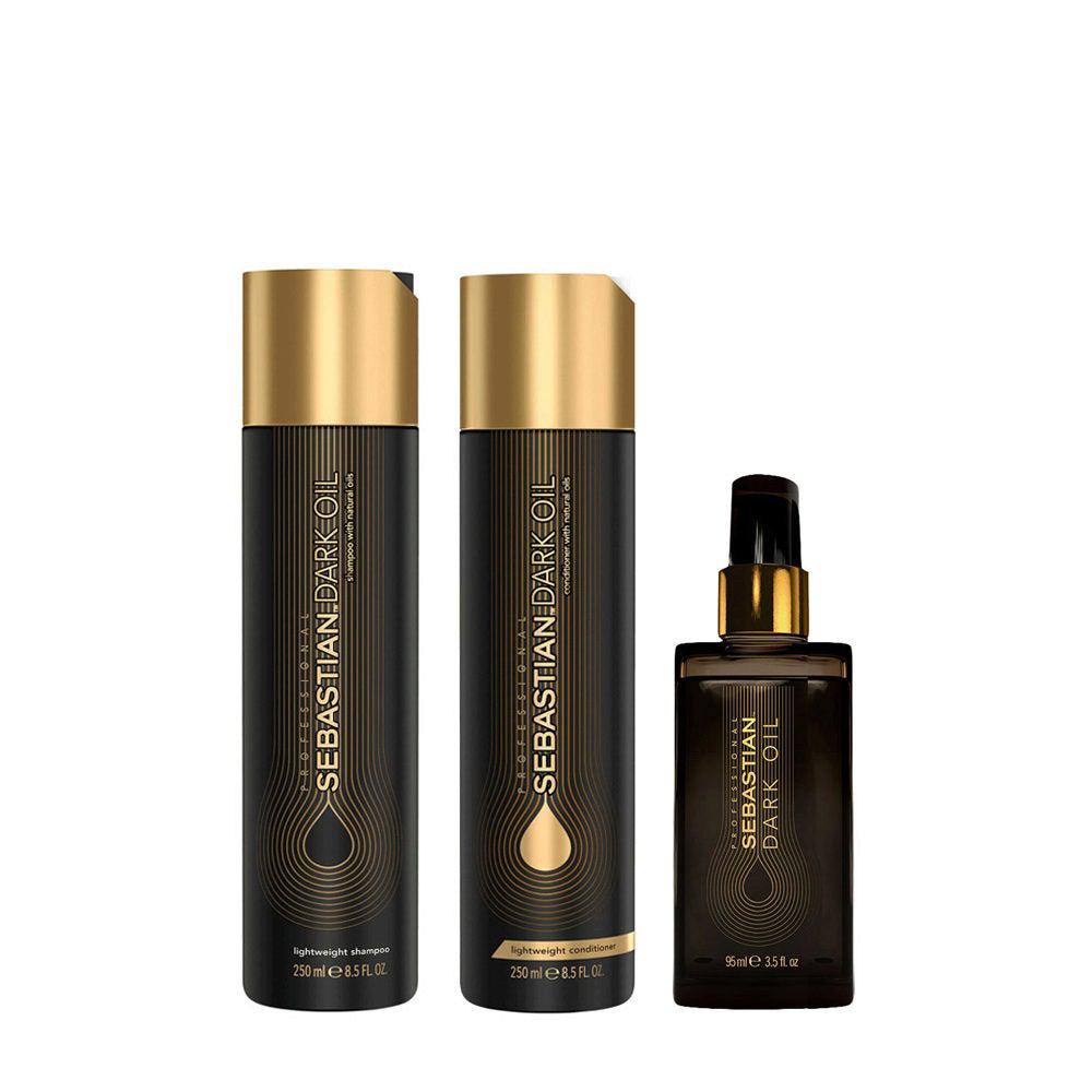 Sebastian Dark Oil Lightweight Hydrating Shampoo 250ml Conditioner 250ml Dark Oil 95ml - Scentbar
