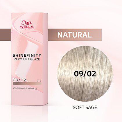 Shinefinity Zero Lift Glaze 09/02 Very Light Blonde Natural Matte (Soft Sage) - Scentbar