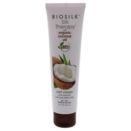 Silk Therapy with Organic Coconut Oil Curl Cream by Biosilk for Unisex - 5 oz Cream - Scentbar