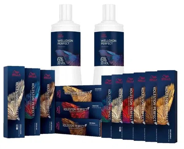 WELLA CREME DEVELOPER &amp; WELLA KOLESTON COLOURS BUNDLE 12 colors - Scentbar
