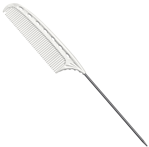 White Mini Pin Tail Comb 180mm - Scentbar